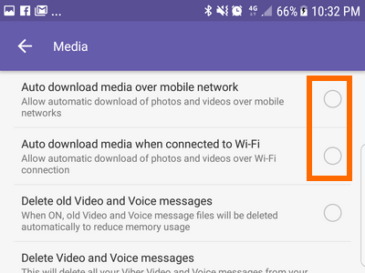 Android Viber Menu Settings Media Auto Download Disabled