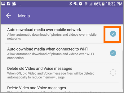 Android Viber Menu Settings Media Auto Download Over Mobile Data
