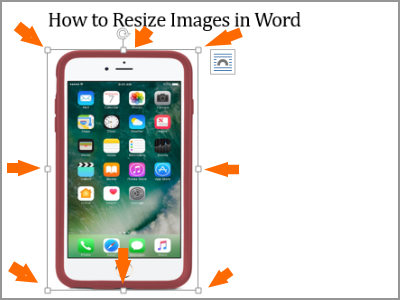 Resize Word Image Selected