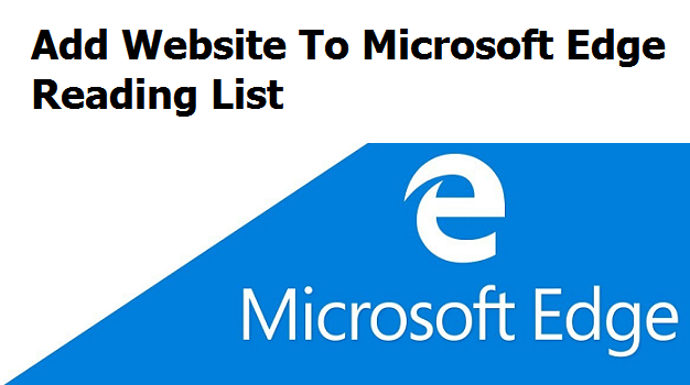 Add Website To Microsoft Edge Reading List