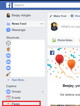 Add admin to Facebook page
