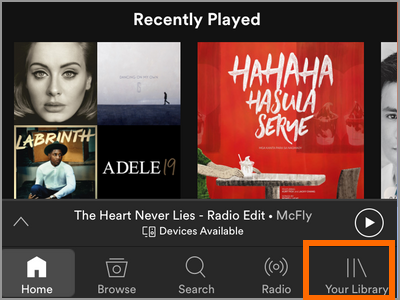 iPhone Spotify Your Library