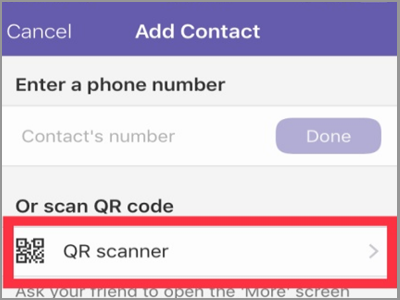 Viber Add Contacts QR Scanner