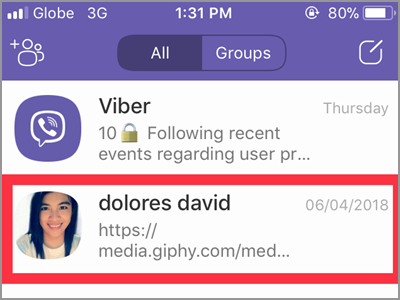 Viber Name of Chat