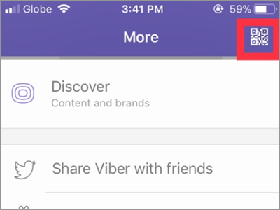 Viber more button QR Code button