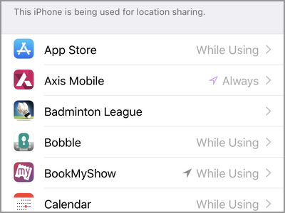 iPhone location Services Apps