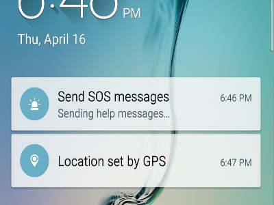 Android Settings Advanced Features Send SOS Messages Done