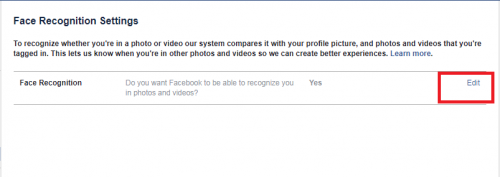 Enable Face Recognition On Facebook