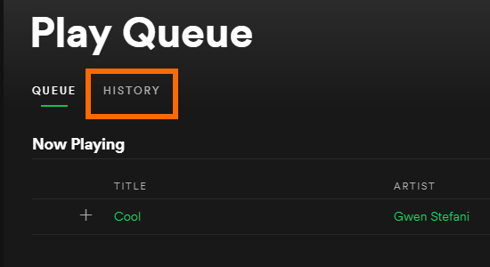 Spotify User Interface Hamburger icon Play Queue