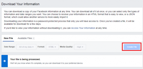 Download Your Facebook Data