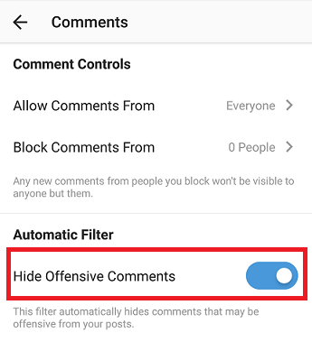  Hide Offensive Comments On Instagram