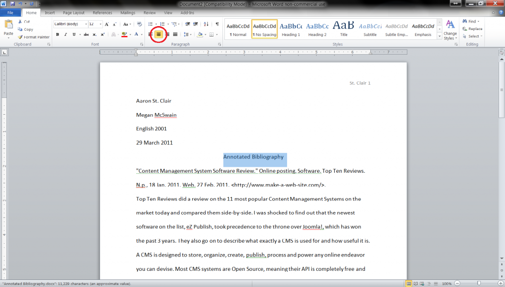 How to make an annotated bibliography in apa format