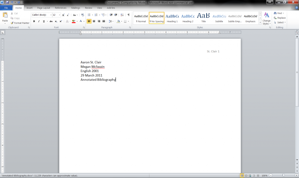 Type “Annotated Bibliography” annotated bibliographies. Type “Annotated Bibliography”