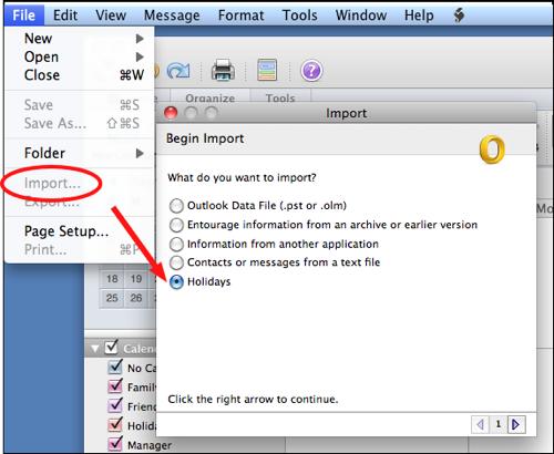 Outlook Mac 2011 Adding Holidays To Your Calendar