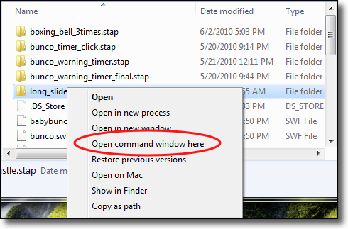come si apre una finestra di DOS solo in Windows 7