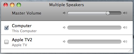 selecting multiple speakers in iTunes
