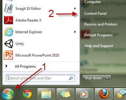 Windows 7: Pin items in Control Panel to the taskbar