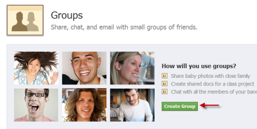 how to create a group from a facebook page