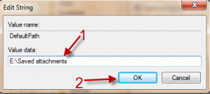 outlook change default attachment folder
