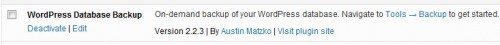 WP Database Backup Plugin