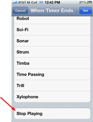 iphone timer screen