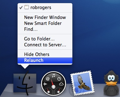 mac relaunch finder