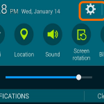 Android Kitkat Home Screen Pull Down Settings