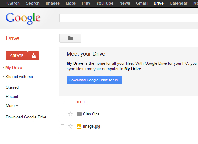 Drage File to Google Drive
