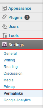 Wordpress Permalinks Settings