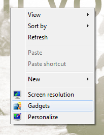 Gadgets Desktop Windows 7