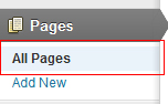 Wordpress view all pages