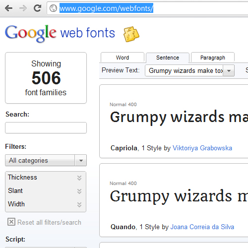 Google Webfonts