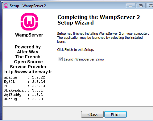 Launch WAMPserver