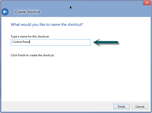 Windows 8: Place Classic Control Panel on Start Screen