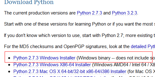 Download Python 2.7.3 Windows Installer 