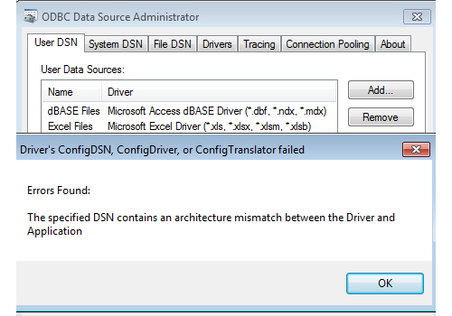 ODBC data source adminsitrator 