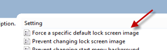 force a specific default lock screen image