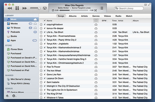 iTunes: Display or Hide Left Sidebar