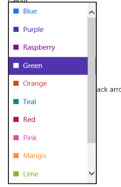 accent colors for calendar
