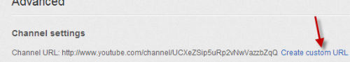 create channel custom url