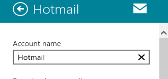 rename email account windows 8