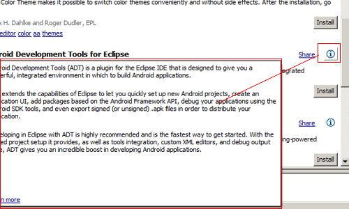 Eclipse Help Marketplace toolbar