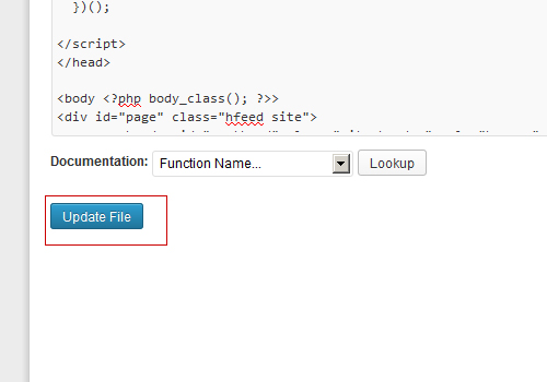 Wordpress Update file