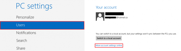 Windows 8 Change Default Email Account For Notifications