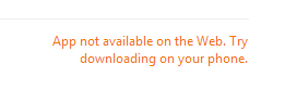 apps not available on web
