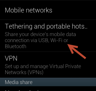 android tethering and portable hotspot