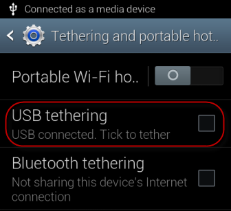 usb tethering