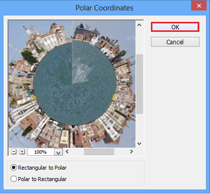 Select rectangular to polar and click ok