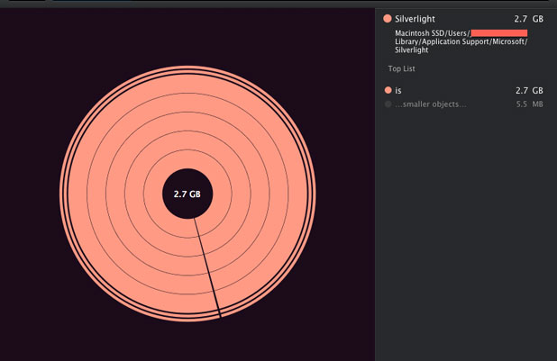 silverlight using a large amount of hard drive space