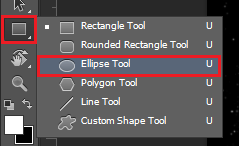 select the elipse tool